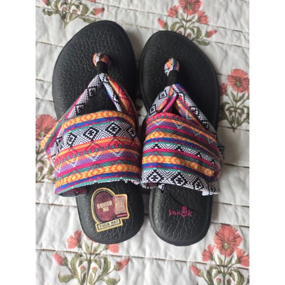 Sanuk Tribal Boho Ankle Wrap Yoga Wrap Sandal Cushioned Comfort Women's 6 - Picture 2 of 6